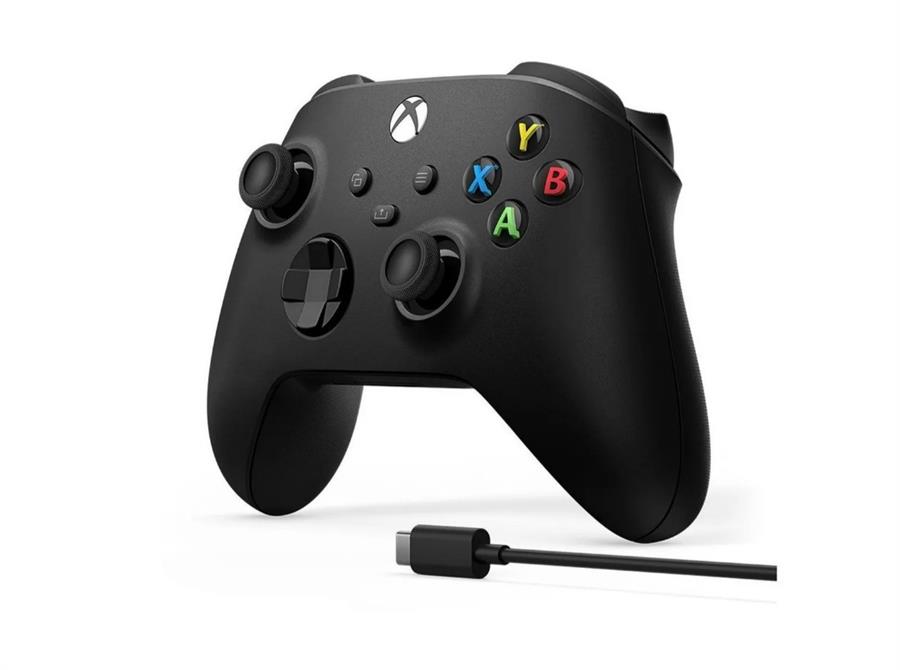Mando inalámbrico Xbox Carbon Black con cable USB-C