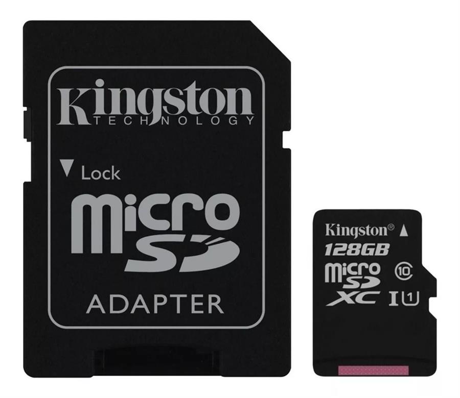 Tarjeta de Memoria Kingston microSD 128GB con Adaptador